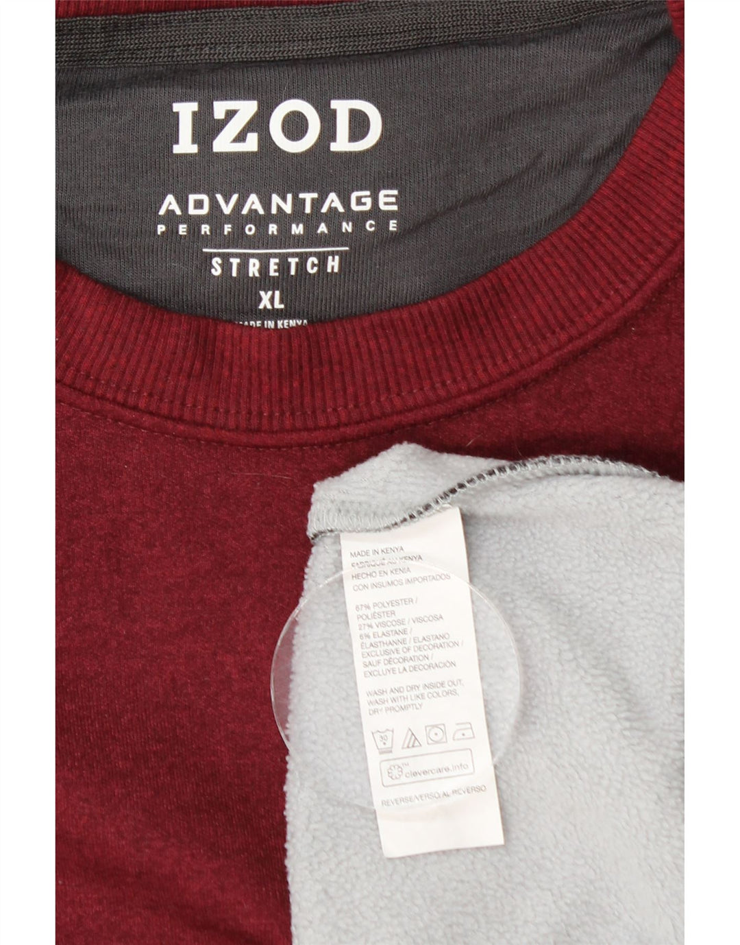 IZOD Herren Sweatshirt Pullover XL Grau Colourblock Polyester