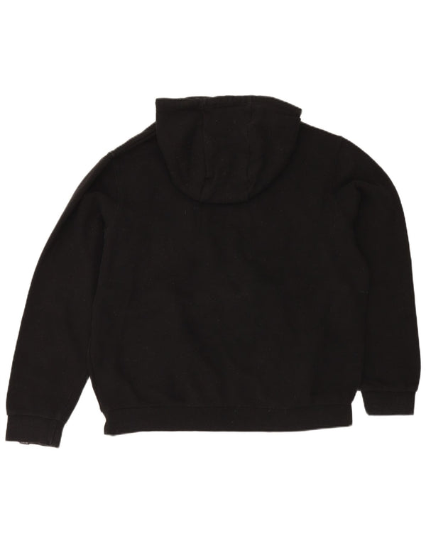 Ellesse Womens Graphic Oversized Hoodie Pullover UK 16 Large Schwarze Baumwolle