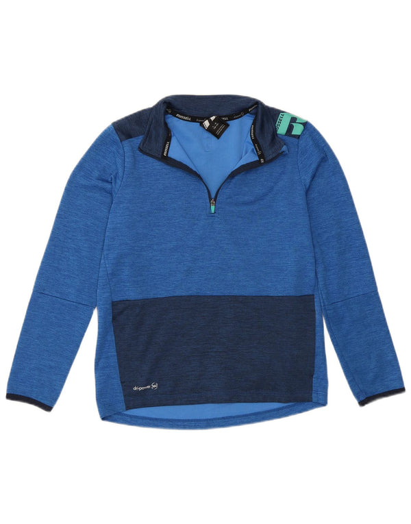 Russell Athletic Jungen-Top, langärmelig, 10–11 Jahre, Größe L, Blau, Sport