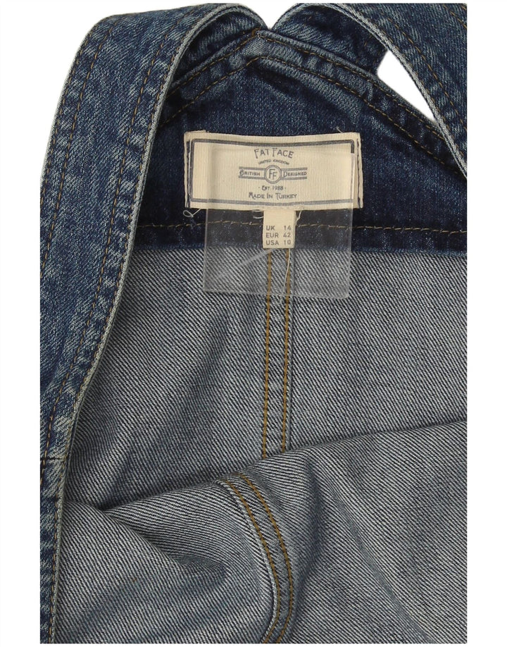 Fat Face Denim-Latzhosenkleid für Damen, Größe 44, Blau