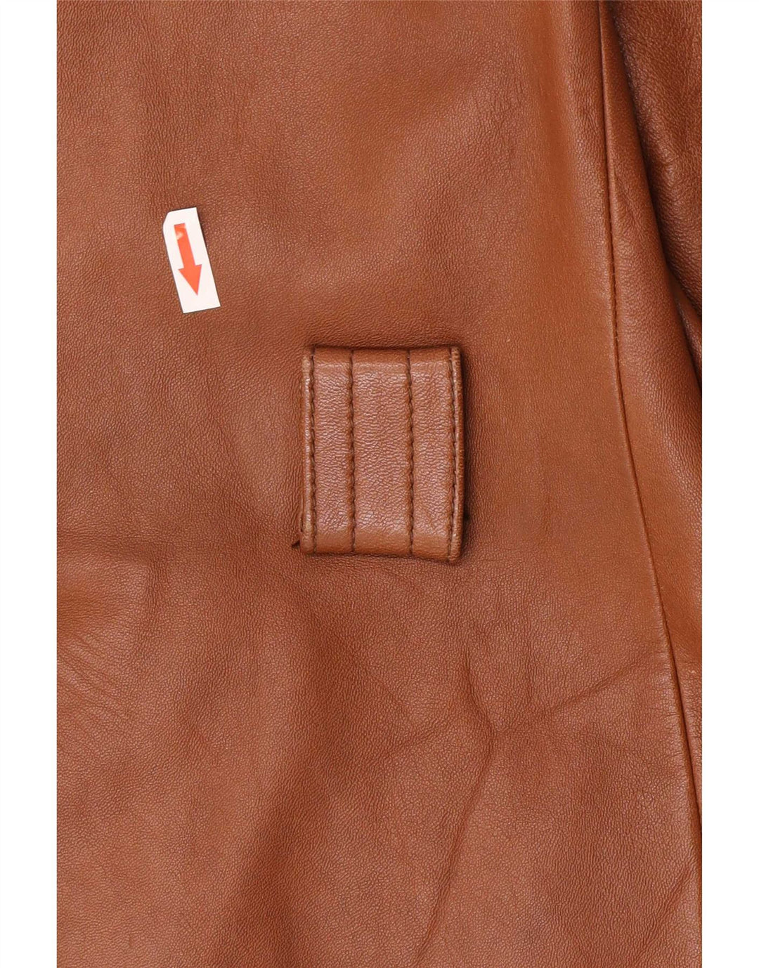 Vintage Damen 3-Knopf-Lederjacke UK 8 Small Brown