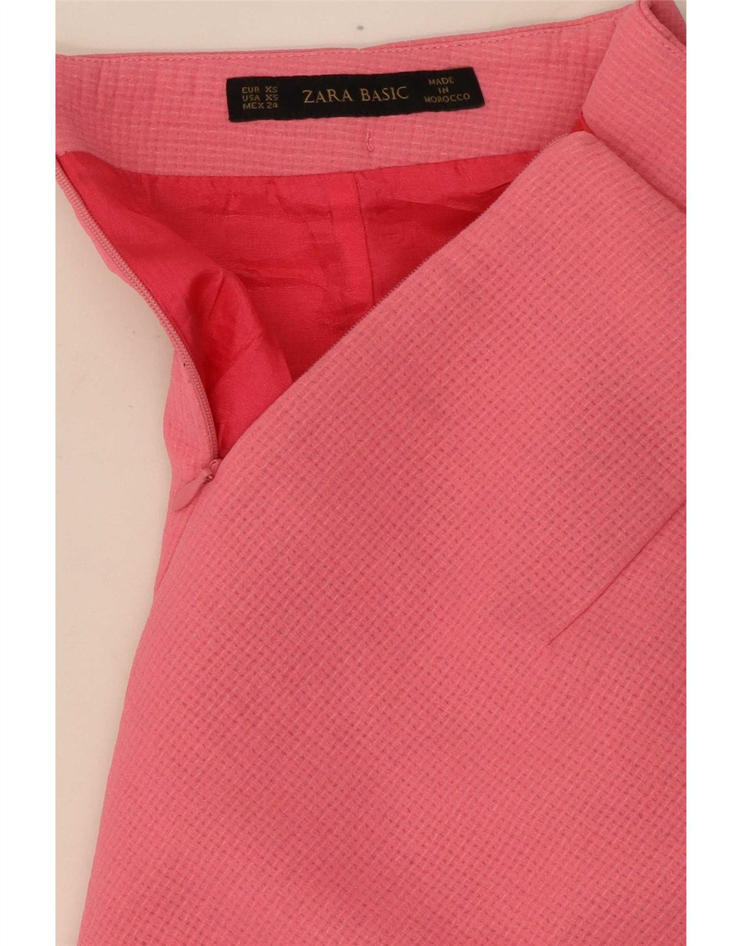 Zara Damen Minirock XS W24 Rosa Polyester