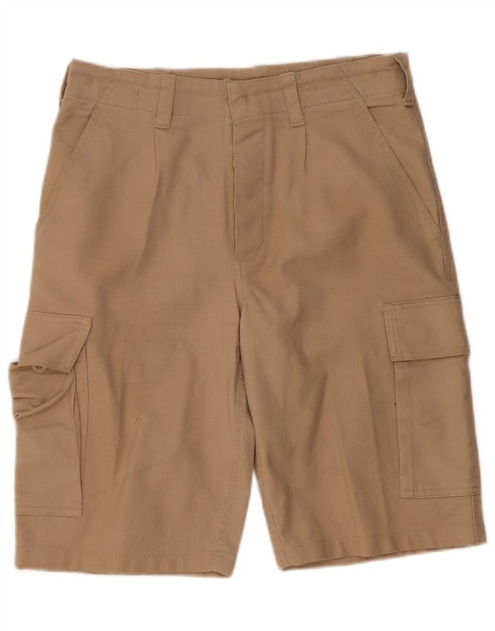 VINTAGE Herren Cargo Shorts IT 46 Small W32 Beige Baumwolle