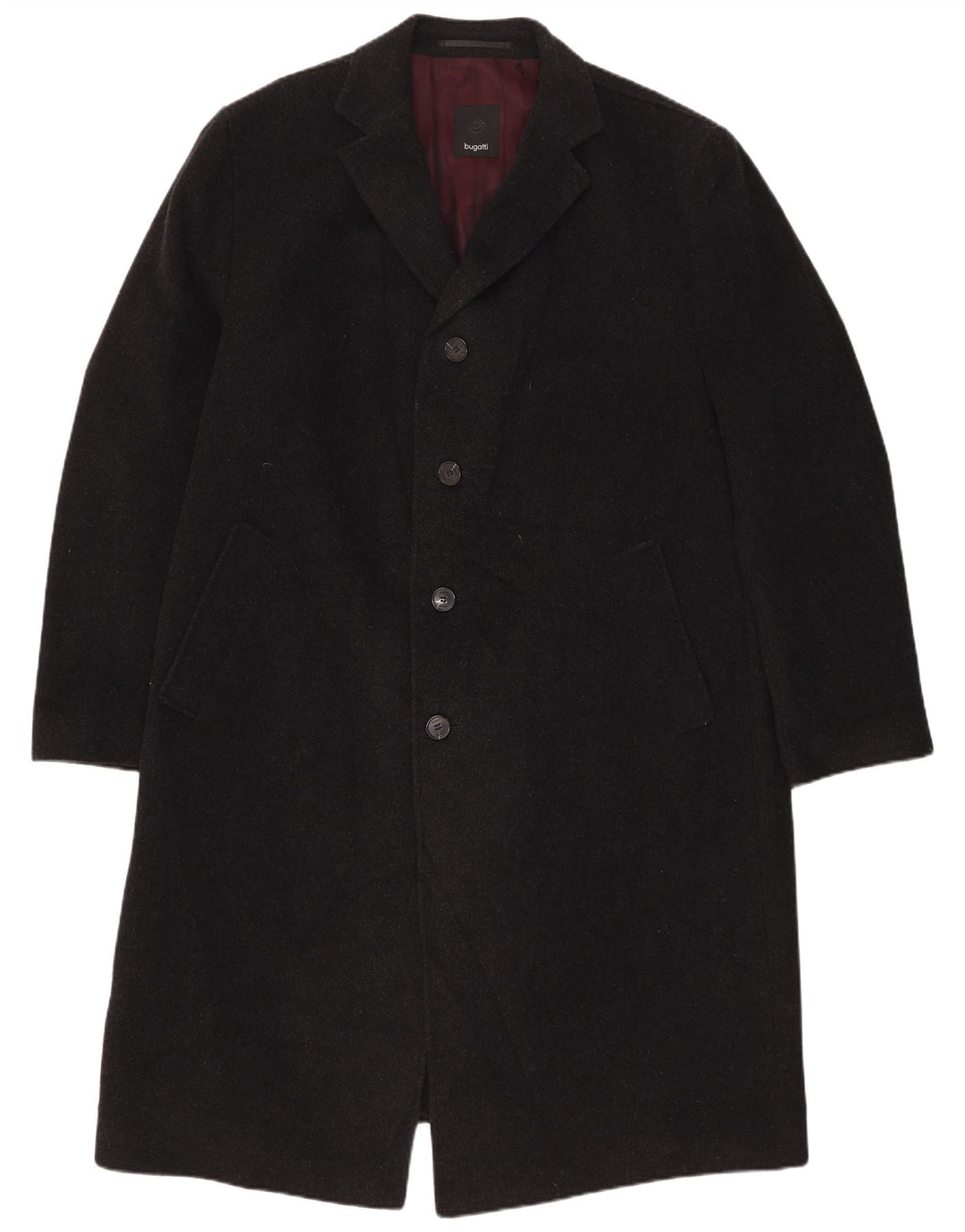 Bugatti Herrenmantel UK 42 XL Graue Wolle