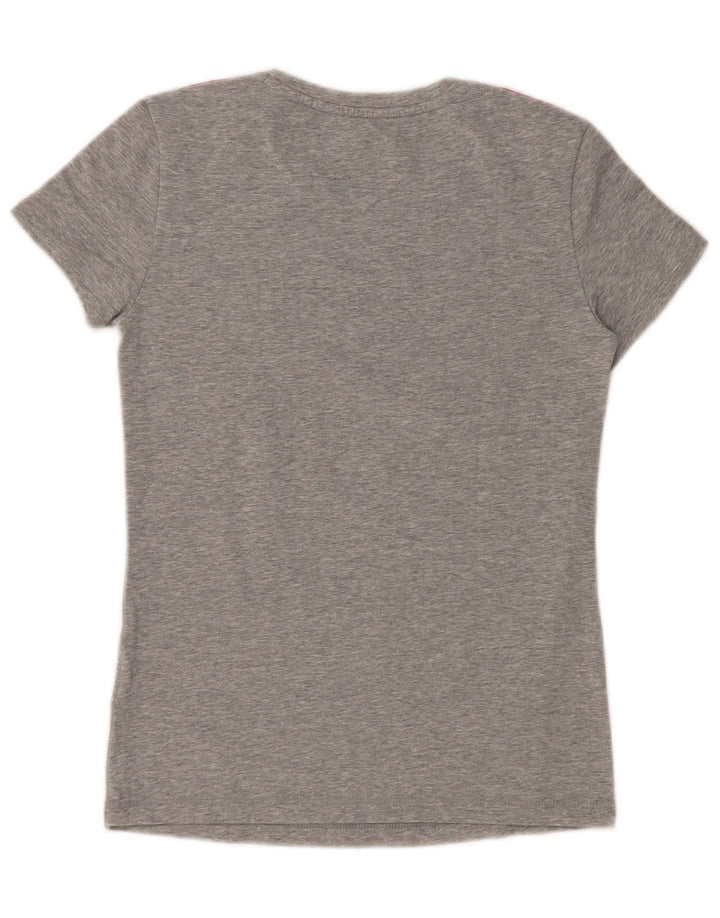 Adidas Damen Climalite T-Shirt Top UK 4/6 XS Grau