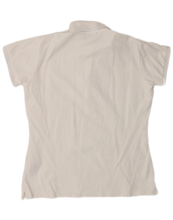 Kappa Damen Poloshirt UK 20 2XL Weiße Baumwolle