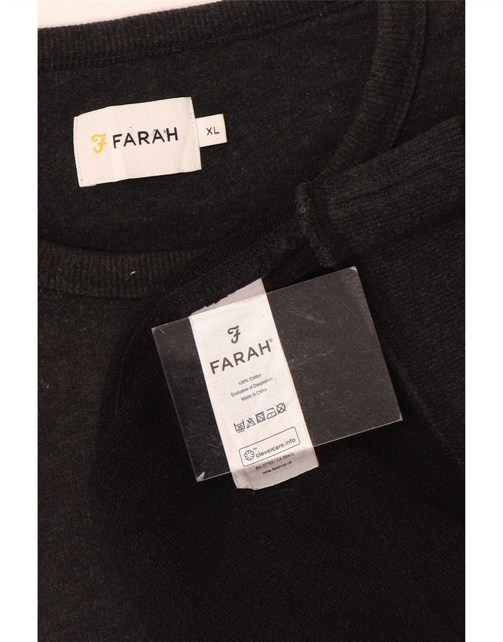 Farah Herren Sweatshirt Pullover XL Grau Baumwolle