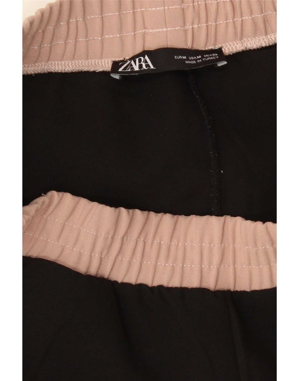 Zara Damen-Trainingshose, Jogginghose, UK 12, Mittelschwarz, Farbblock