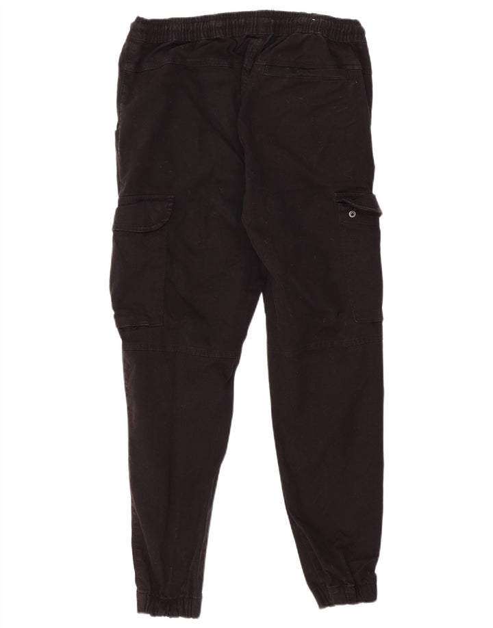 Zara Herren-Jogginghose, Cargohose, Größe M, W30, L27, Schwarz, Baumwolle