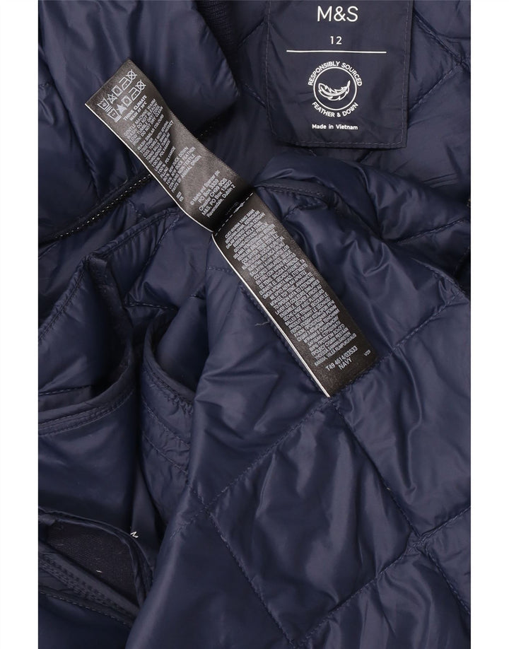 Marks & Spencer Damen Steppjacke UK 12 Medium Navy Blue