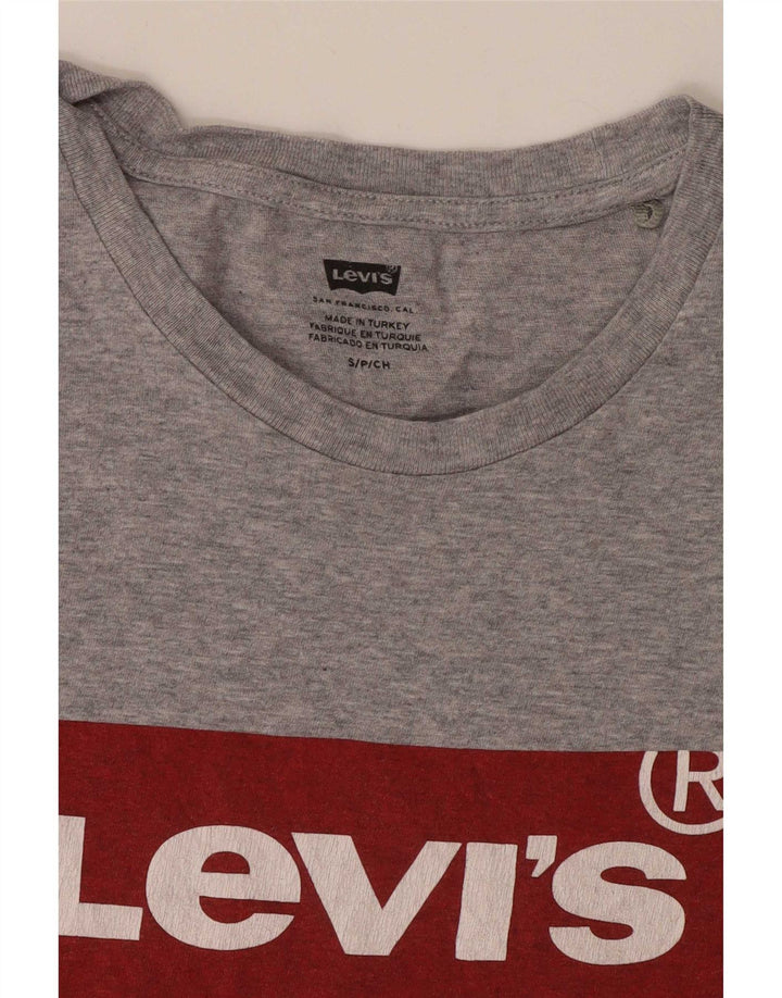 Levi's Herren-T-Shirt mit Grafik, Größe S, Grau meliert