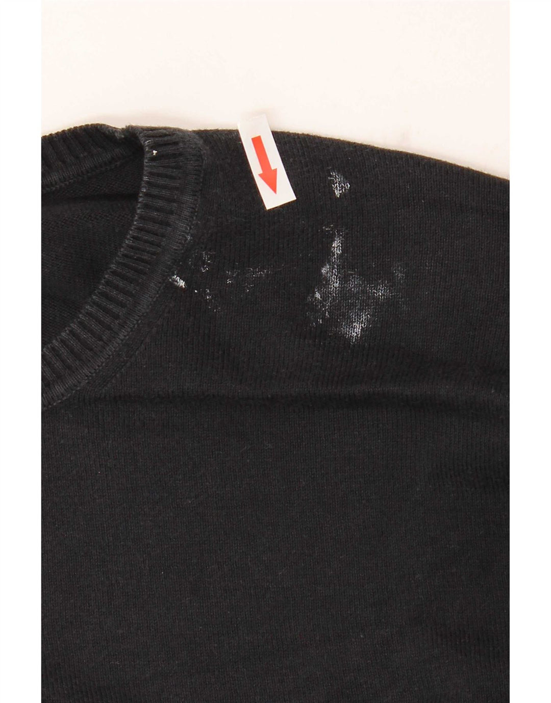 Benetton Herren-Pullover mit Rundhalsausschnitt, groß, Schwarz