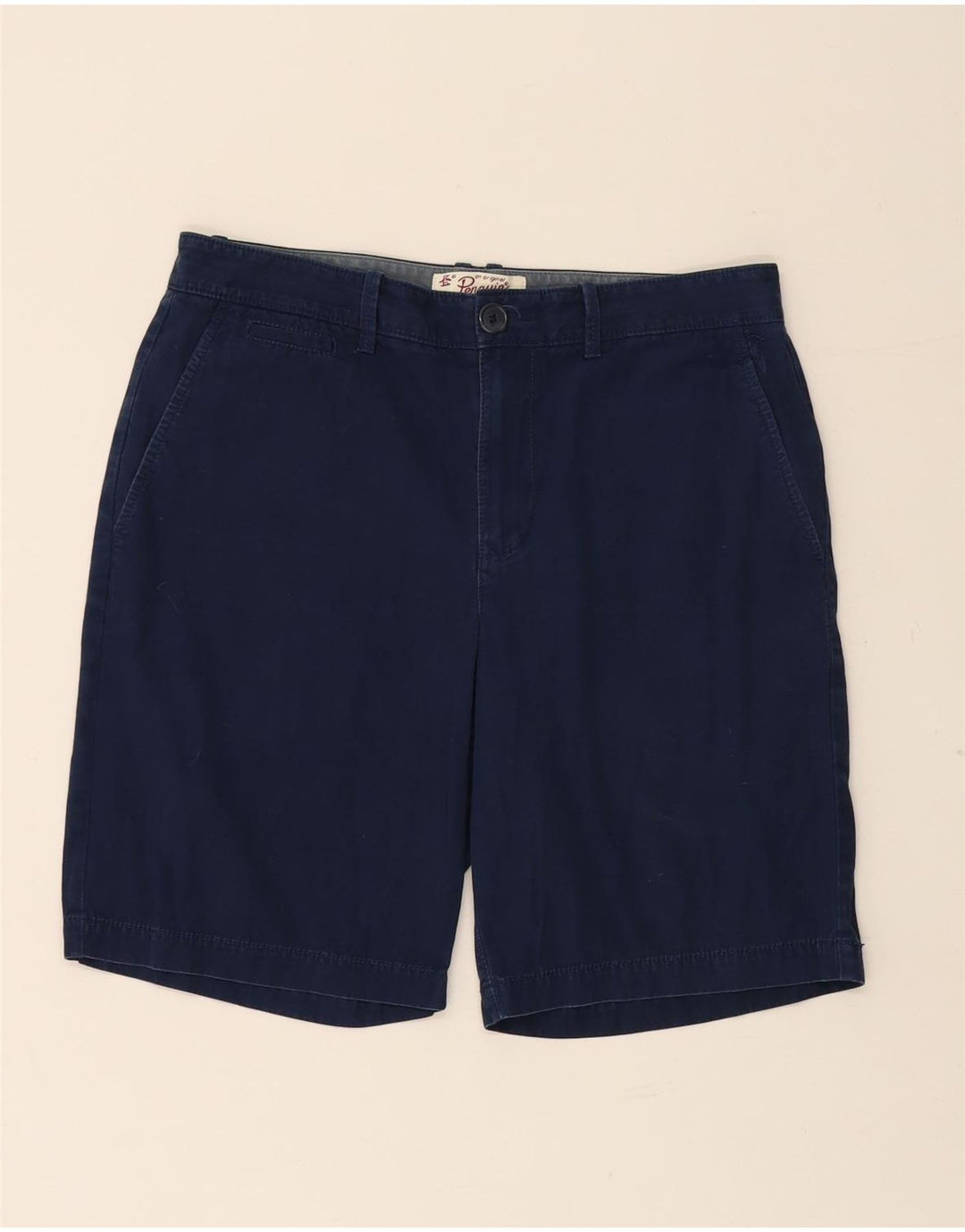 PENGUIN Herren-Chinoshorts W32, mittelmarineblaue Baumwolle