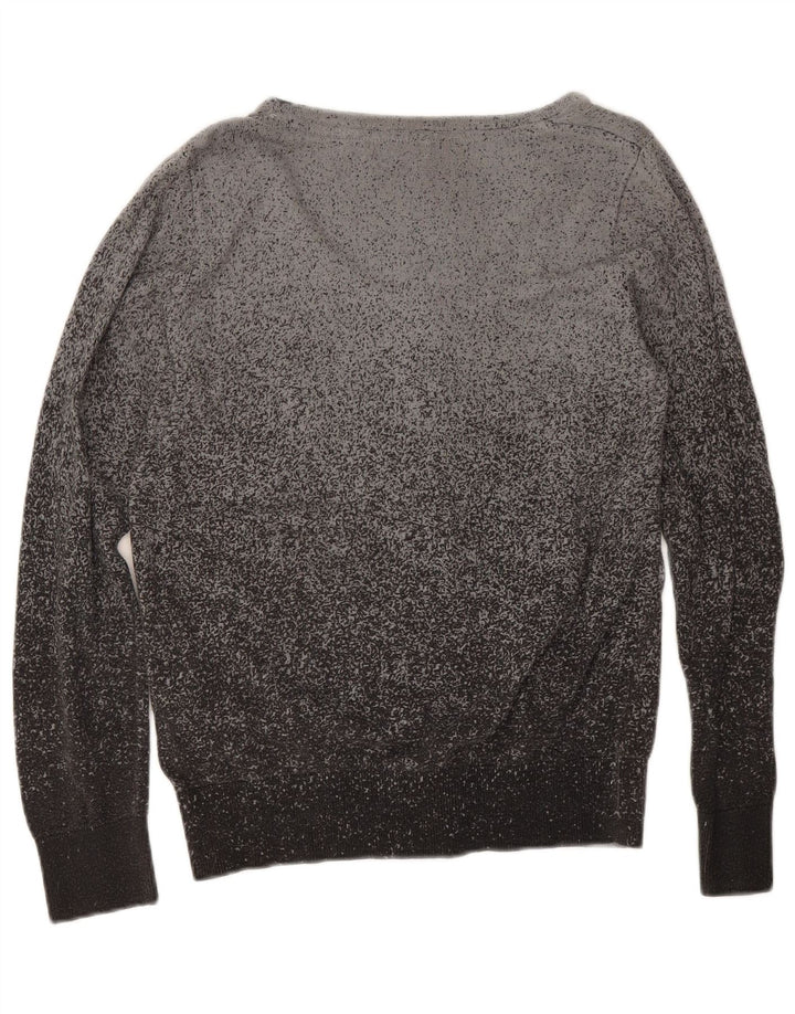 Guess Damen-Cardigan-Pullover UK 12 Mittelgrau gefleckte Viskose