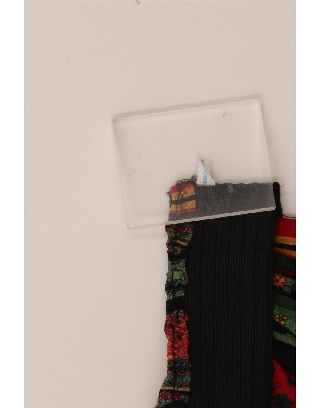 VINTAGE Damen-Rock in A-Linie mit hoher Taille, W24, XS, mehrfarbig, Blumenmuster, Baumwolle