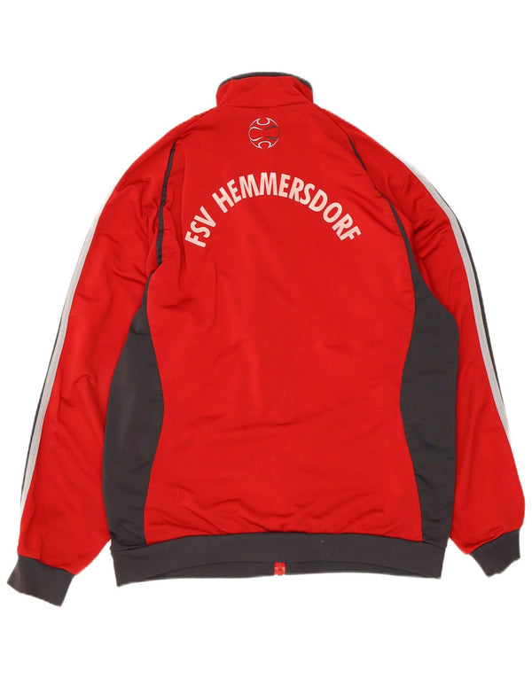 Adidas Jungen Grafik-Trainingsanzug-Top-Jacke, 15–16 Jahre, rotes Farbblockdesign