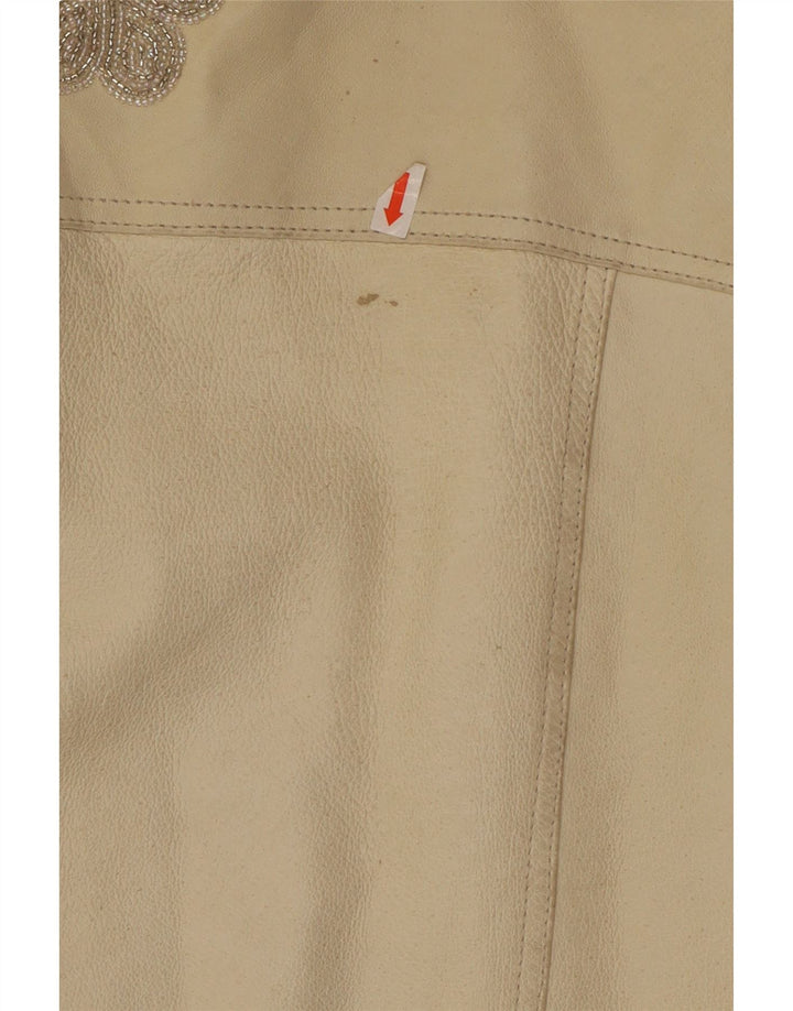 Conbipel Damen Lederjacke IT 46 Large Off White Leder