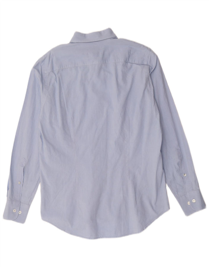 FRED PERRY Herren-Slim-Fit-Hemd aus mittelblauer Baumwolle