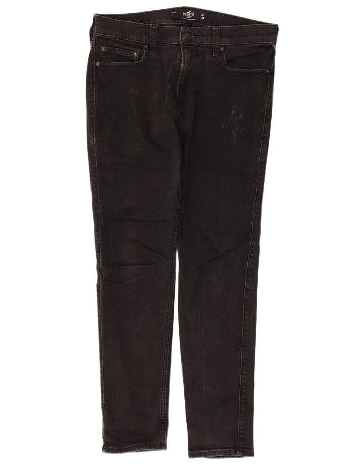 Hollister Herren Skinny Jeans W32 L30 Schwarze Baumwolle