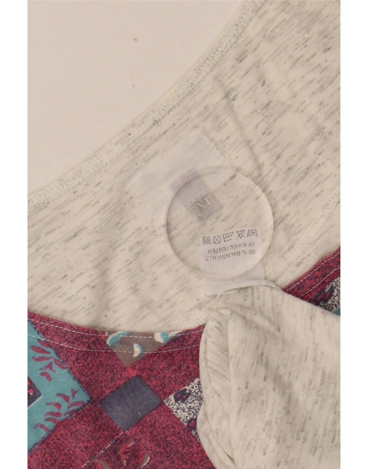 TAKE FIVE Herren Grafik-Weste-Top aus mittelgrauer Colourblock-Baumwolle