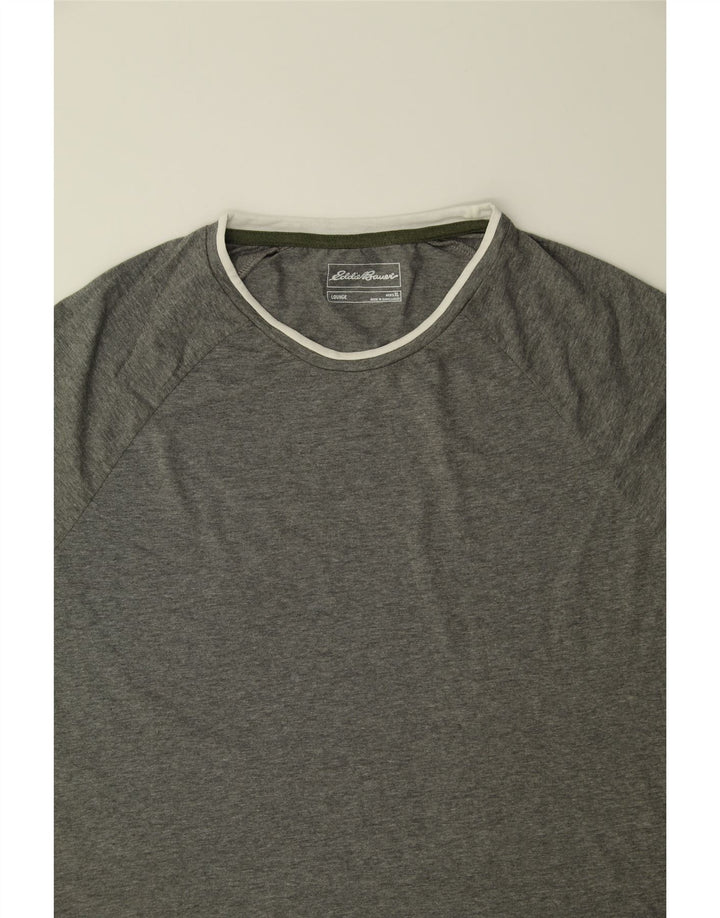 EDDIE BAUER Mens T-Shirt Top XL Grey Flecked Cotton Vintage Eddie Bauer and Second-Hand Eddie Bauer from Messina Hembry 