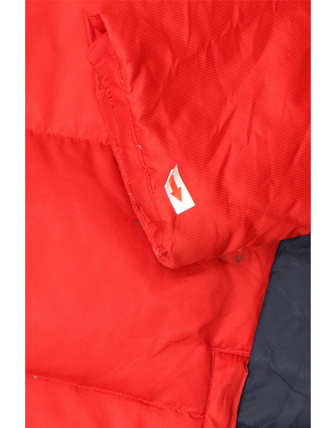 Adidas Herren Wattierte Jacke UK 38 Mittelrotes Colourblock-Polyester