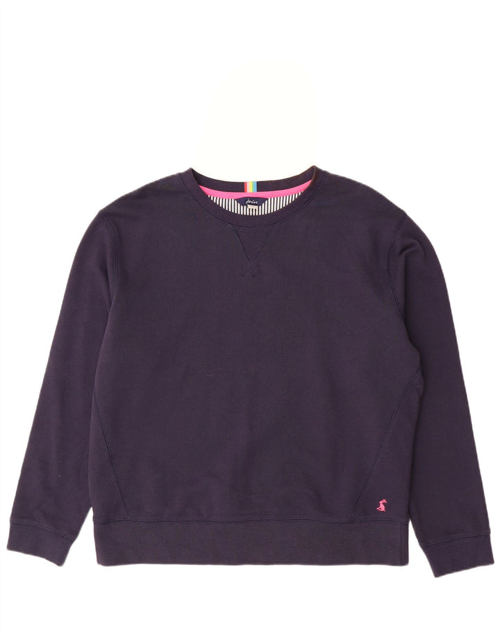 JOULES Damen-Sweatshirt in Übergröße, Größe M, Marineblau, Baumwolle, UK 12