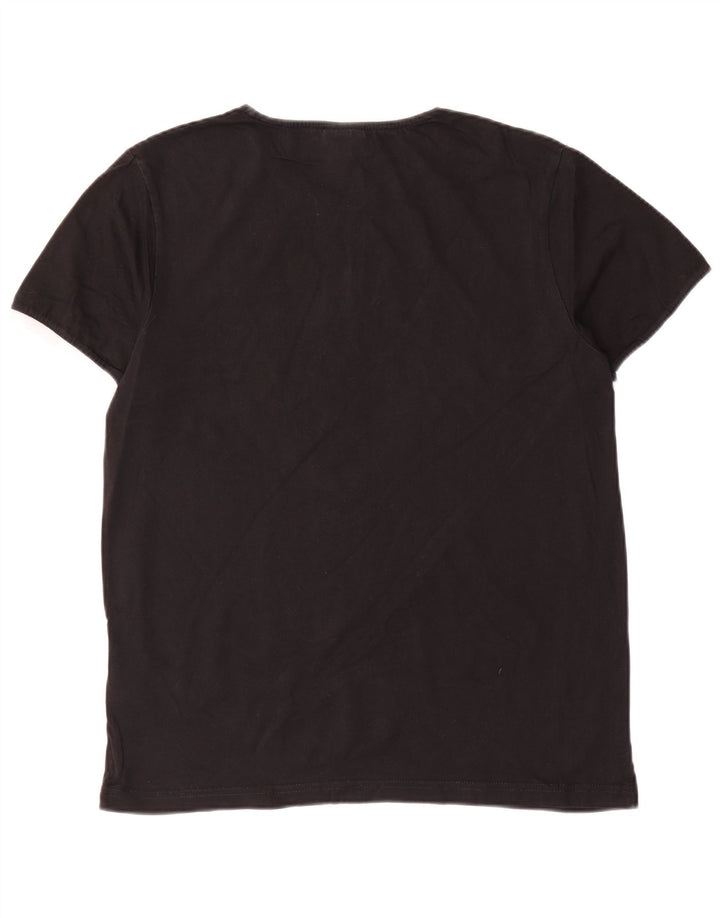 Ellesse Herren T-Shirt Top Medium Schwarz Baumwolle
