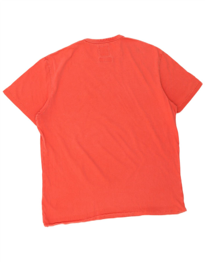 SUPERDRY Mens T-Shirt Top 2XL Orange Cotton
