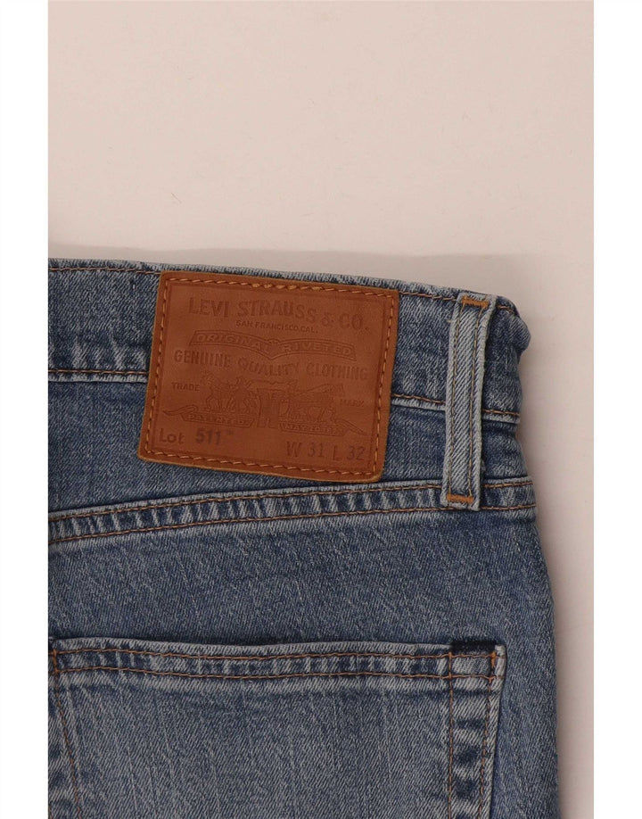 Levi's Herren 511 Slim Jeans W31 L32 Blaue Baumwolle