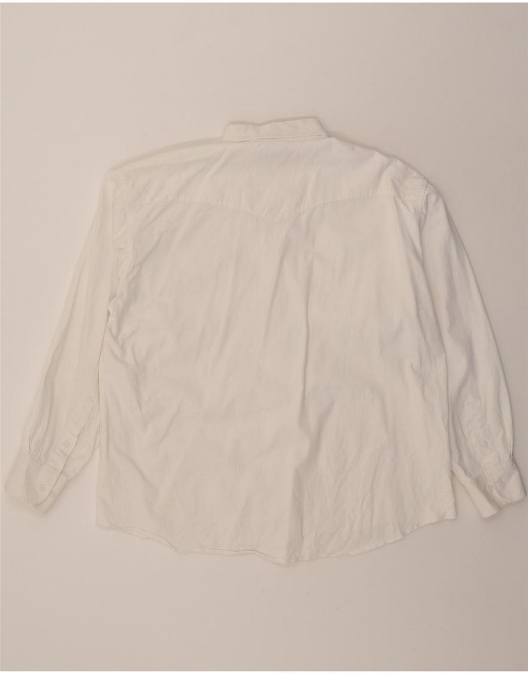 WRANGLER Mens Shirt Size 17 1/2 XL White Cotton Vintage Wrangler and Second-Hand Wrangler from Messina Hembry 