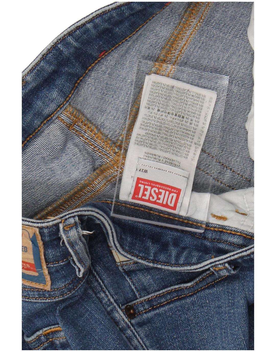 DIESEL Damen Skinny Jeans W27 L28 Blaue Baumwolle