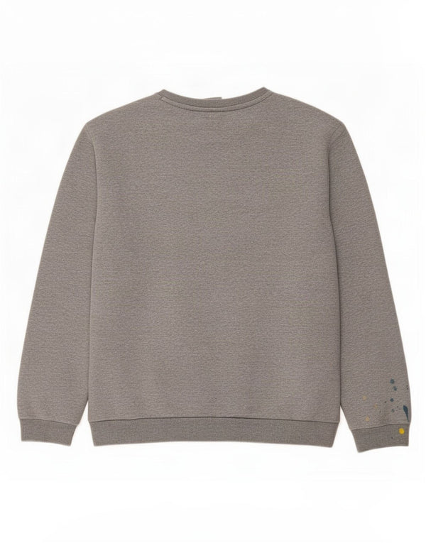 Puma Herren-Sweatshirt-Pullover, große grau gefleckte Baumwolle