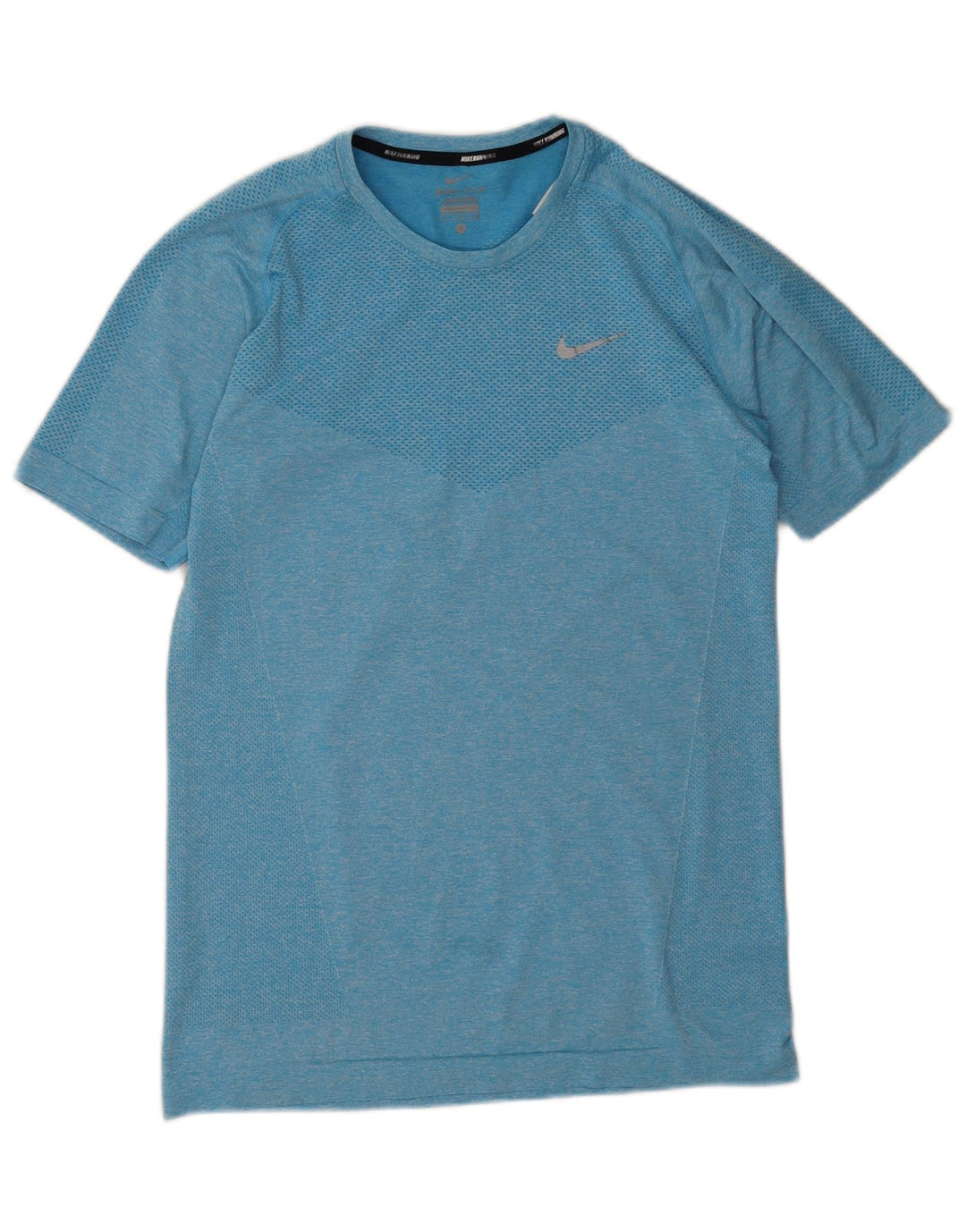 Nike Herren Dri Fit T-Shirt-Oberteil, klein, blau geflecktes Polyester