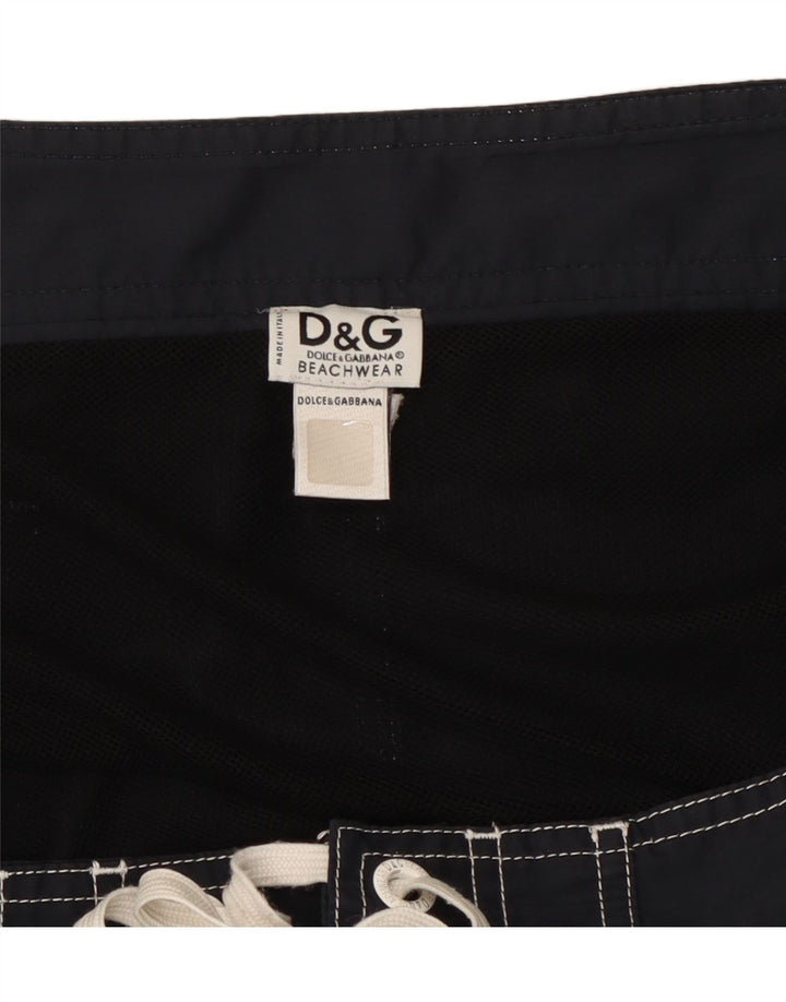 Dolce & Gabbana Herren-Badeshorts mit Grafik, groß, Marineblau, Farbblock
