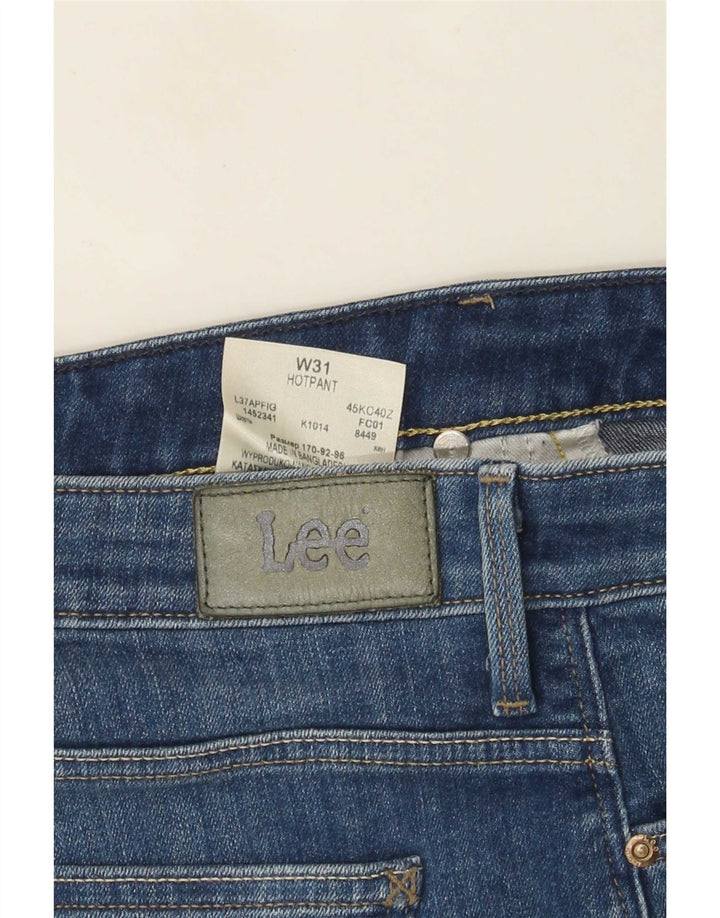 Lee Damen Denim Hot Pants W31 Mittelblaue Baumwolle