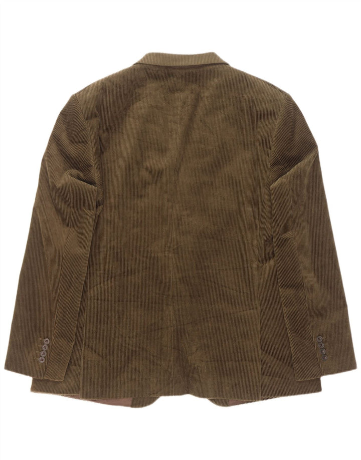 Marks & Spencer Herren-Blazer aus Cord mit 2 Knöpfen, Gr. 40, Khaki