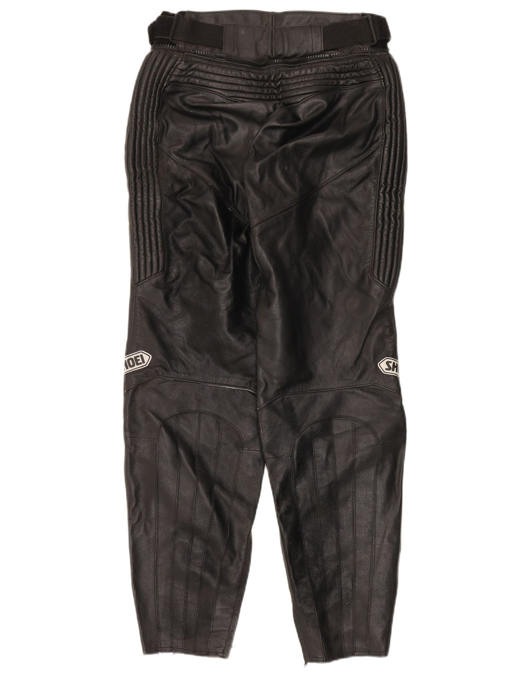 Shoei Damen Biker-Lederhose EU 42 Medium W28 L21 Schwarzes Leder