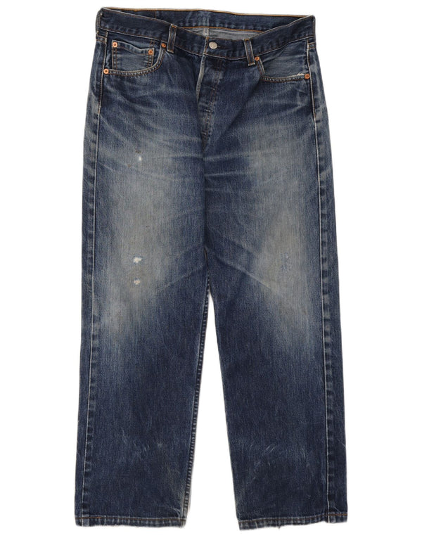 Levi's Mens 501 Straight Jeans W36 L27 Blue Cotton