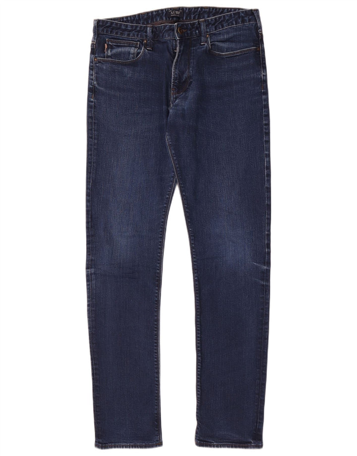 Armani Herren Slim Jeans W32 L32 Marineblaue Baumwolle