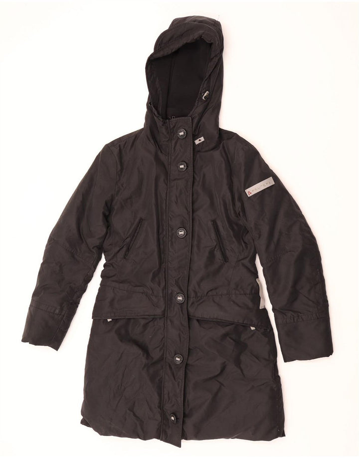 PEUTEREY Damen-Parka mit Kapuze, EU 40, mittelschwarz