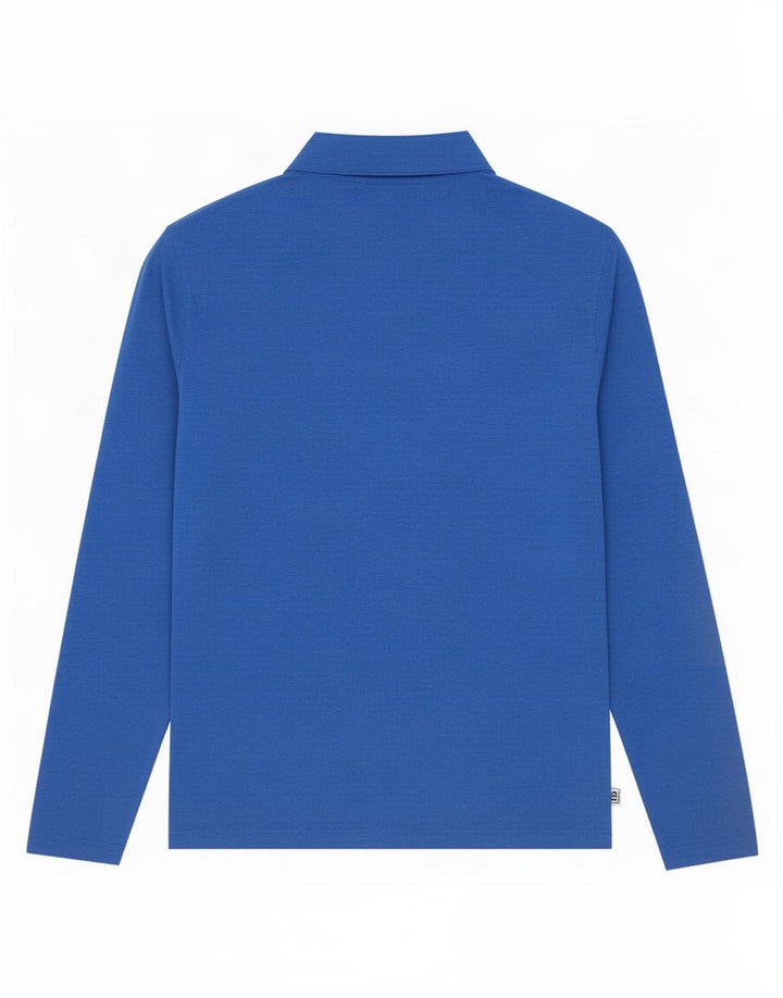Calvin Klein Herren-Trainingsanzug mit Reißverschluss am Hals, großes, blaues Polyester