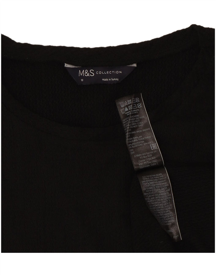 Marks & Spencer Damen Bluse Top UK 18 XL Schwarz Polyester