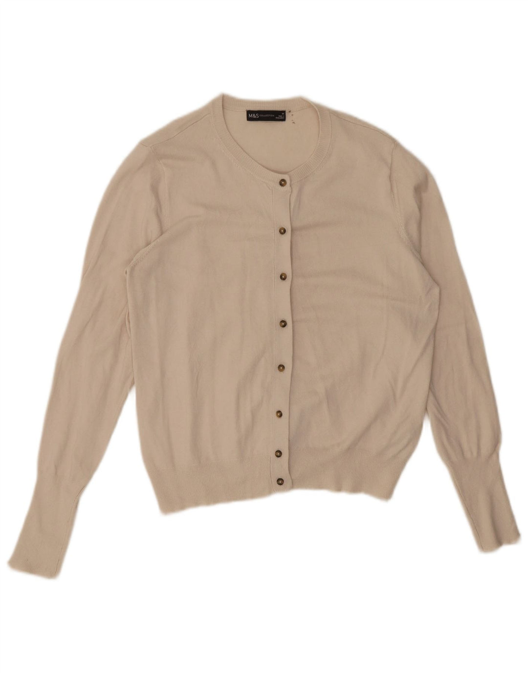 Marks & Spencer Damen-Cardigan-Pullover UK 14 Mittelweiße Viskose