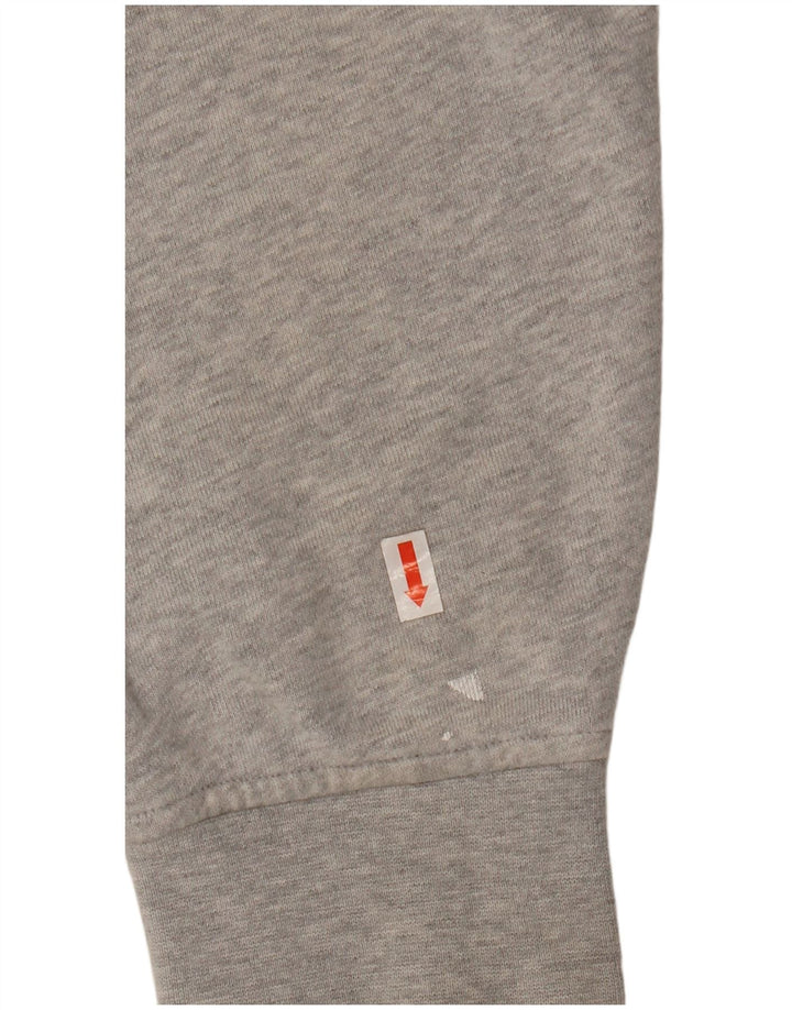 LACOSTE Herren-Kapuzenpullover mit Reißverschluss, Größe 5, große grau gefleckte Baumwolle