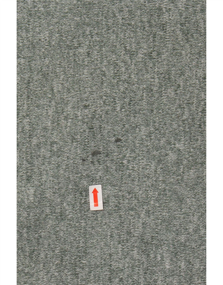 JOULES Herren-Sweatshirt mit Reißverschluss am Hals, großes, grün meliertes Polyester