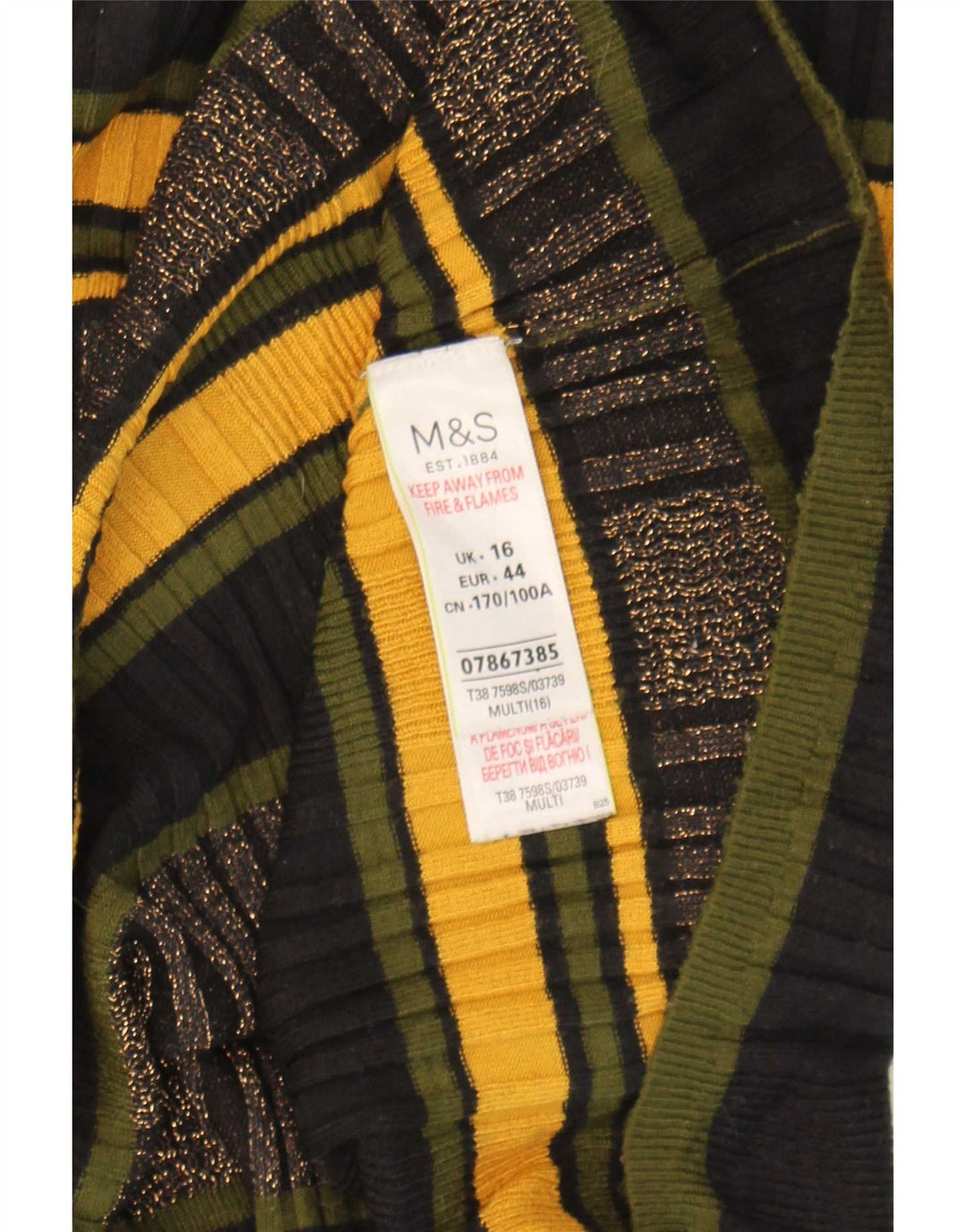 Marks & Spencer Damen-Pullover mit U-Boot-Ausschnitt, Gr. 42, Größe L, mehrfarbig