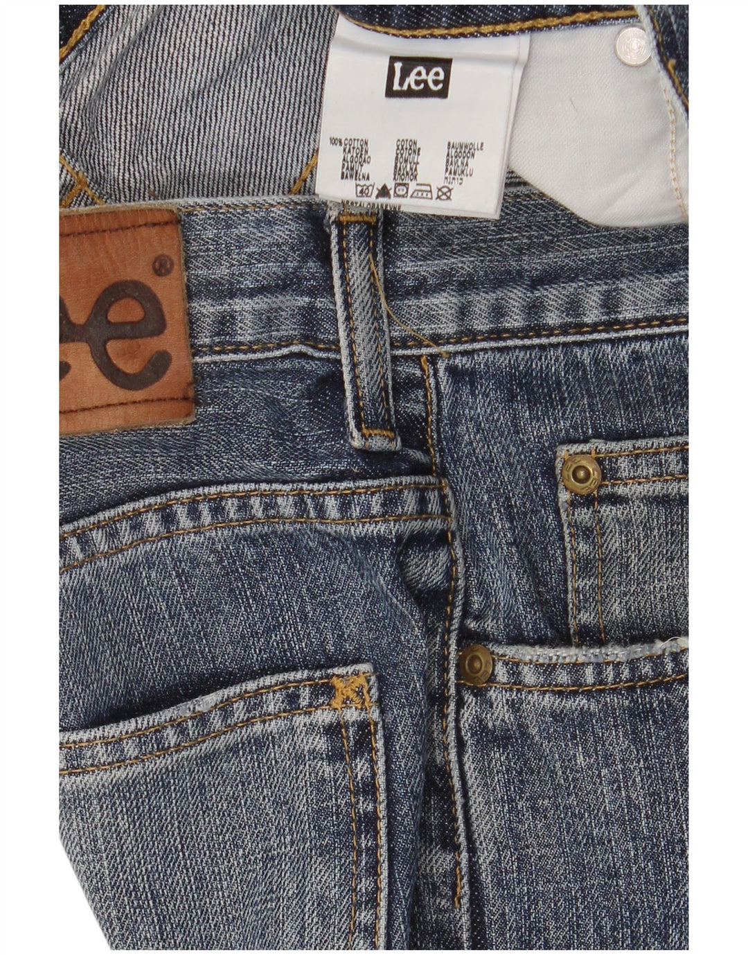 Lee Herren Seattle Straight Jeans W31 L30 Blaue Baumwolle