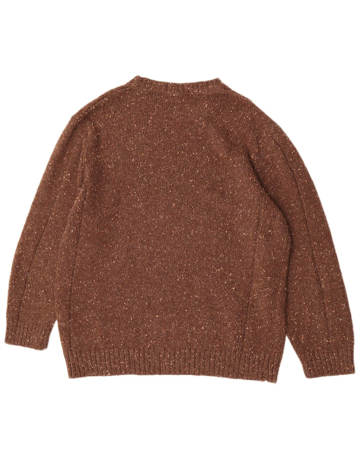 Camel Active Herren-Pullover mit Rundhalsausschnitt, XL, braun meliert