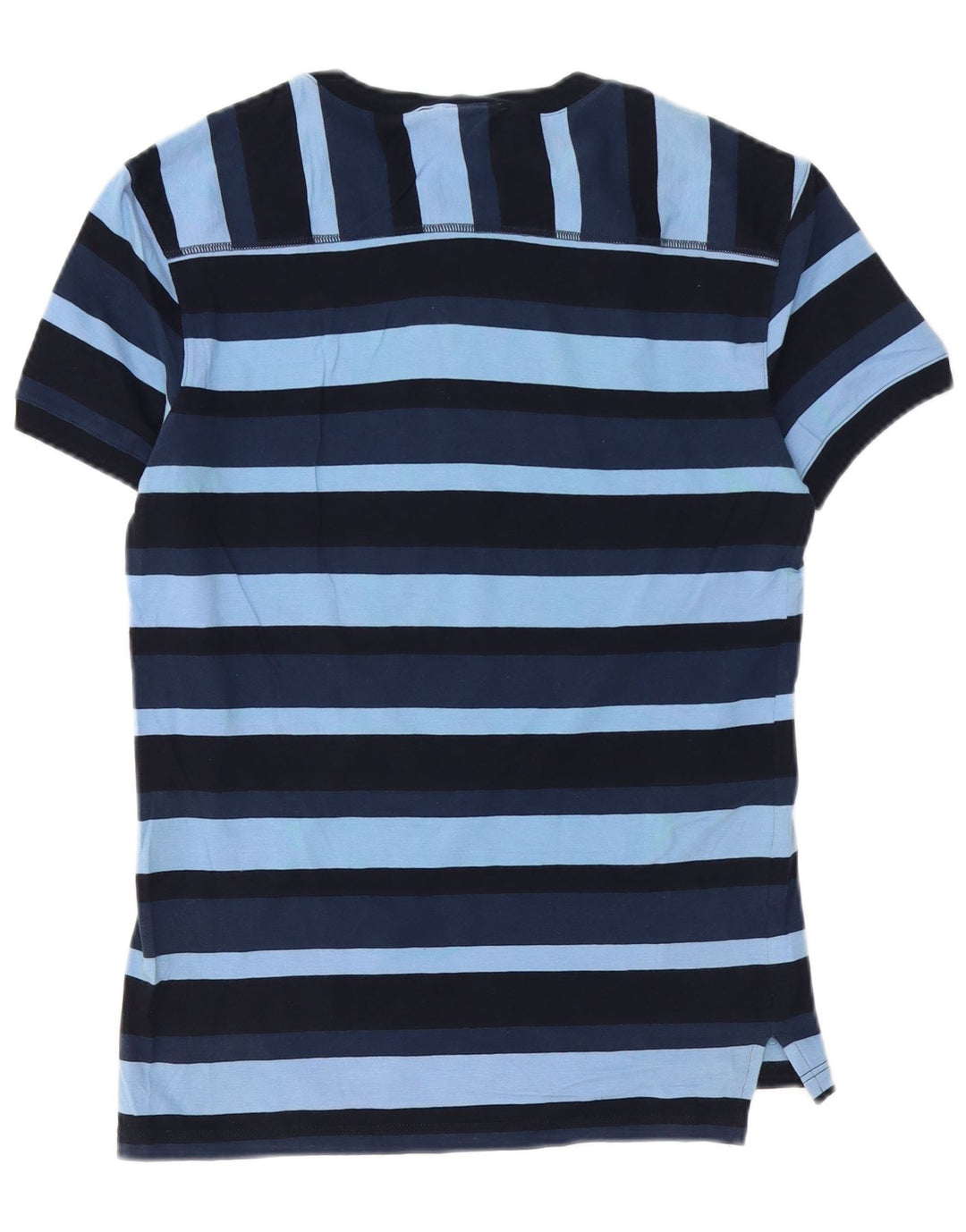 Sisley Herren T-Shirt Top Small Blau gestreift aus Baumwolle